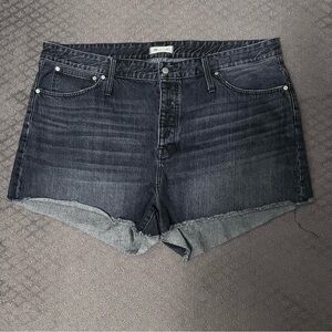 MADEWELL Relaxed Denim Shorts - Blackwash - Size 36